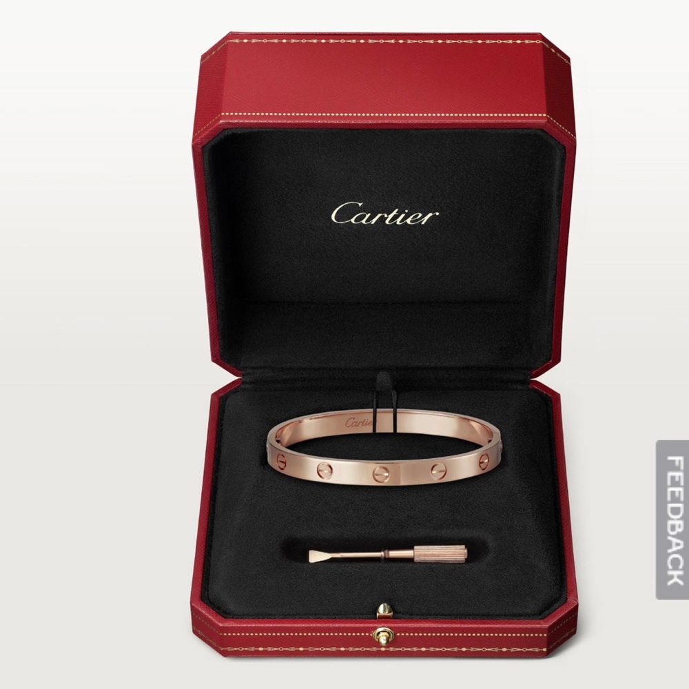 Cartier Rose Gold love ( 16 size )